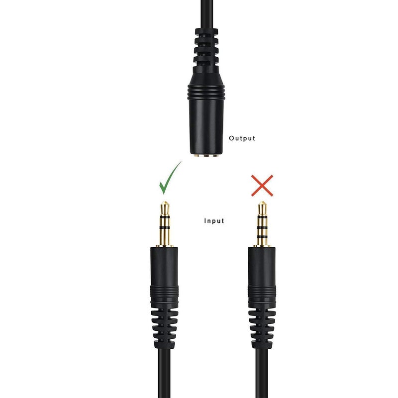 Pasow 3.5mm Stereo Male to Female Extension Audio Cable Cord (1 Feet) - Image 3